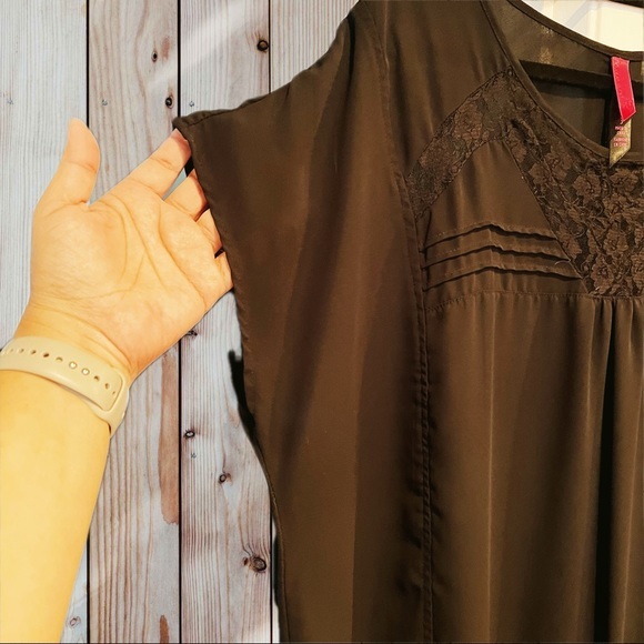 Pure Energy Plus Size Sheer Black Blouse. Size 3X - Picture 3 of 10